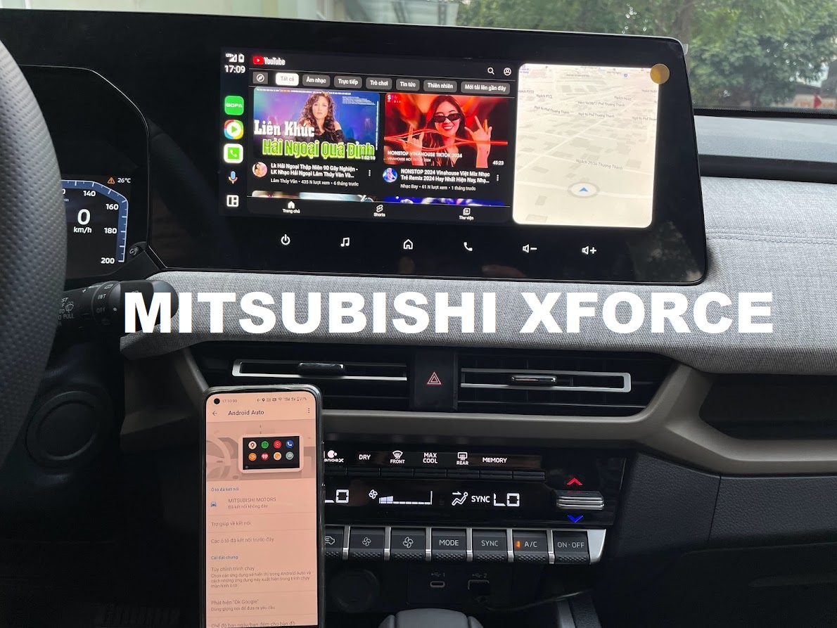 xem youtube trên màn hình mitsubishi xforce