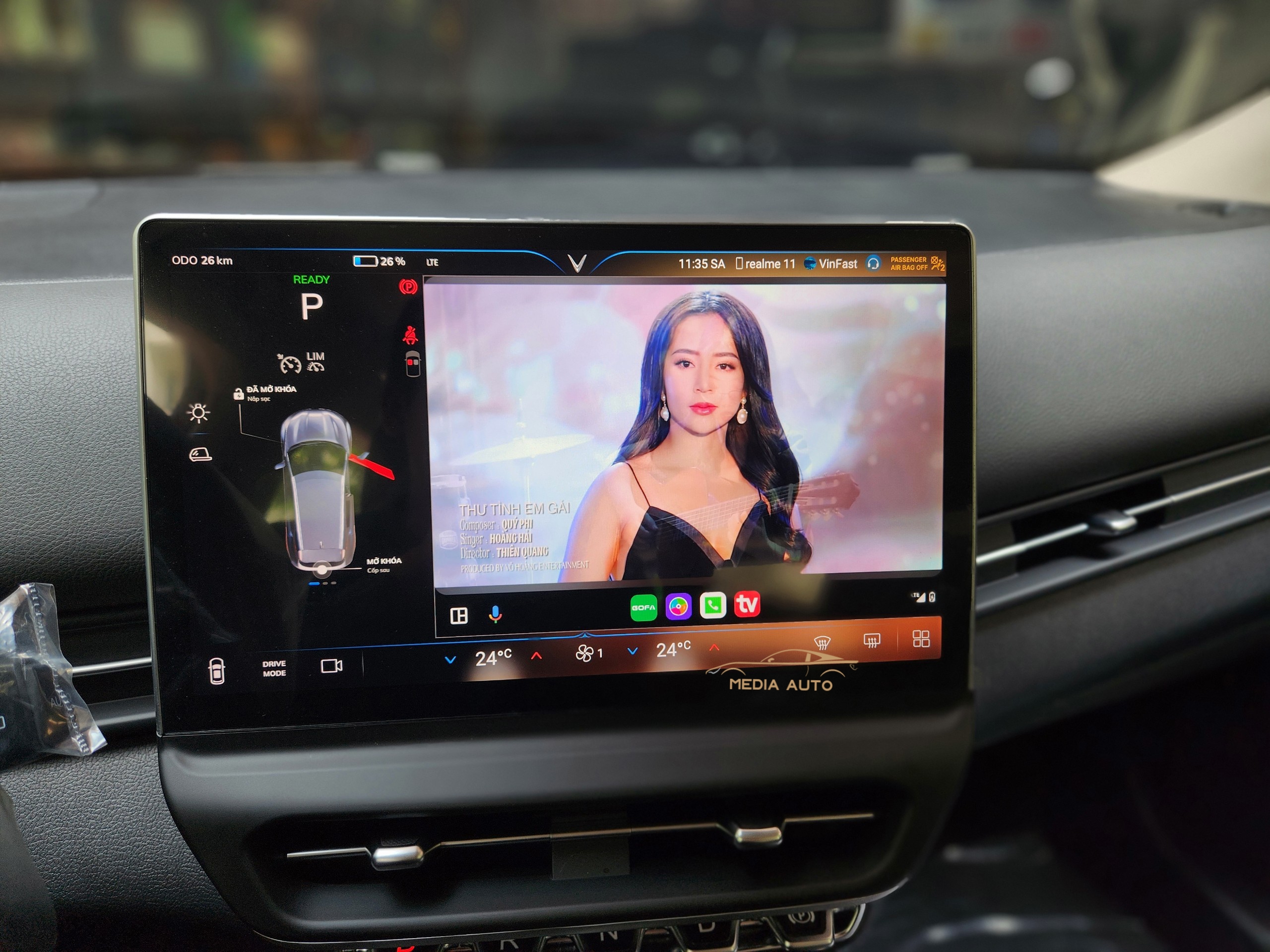 xem youtube trên vinfast vf6